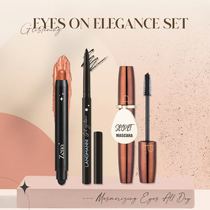 Customer satisfaction with the combination of a sparkling eyeshadow, mascara, and eyeliner in one set